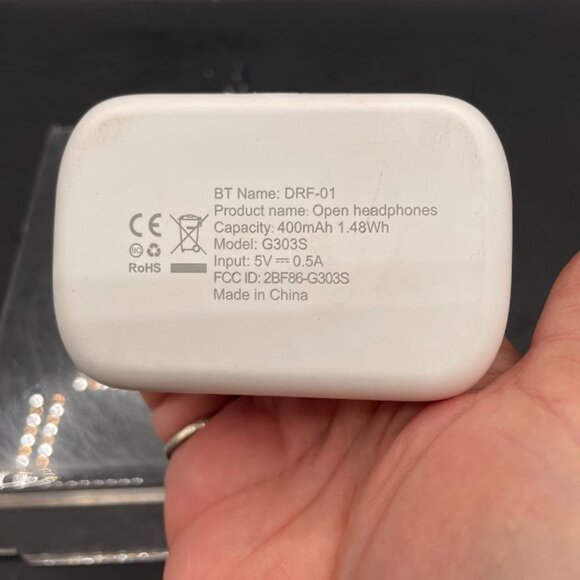 Darong Feng White Bluetooth Earbuds Model DRF-01 with Case Unused Working - Picture 8 of 8